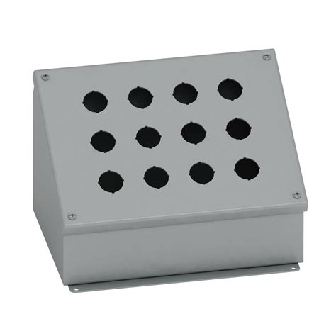 electrical enclosure push botton holes|slant top push button enclosure.